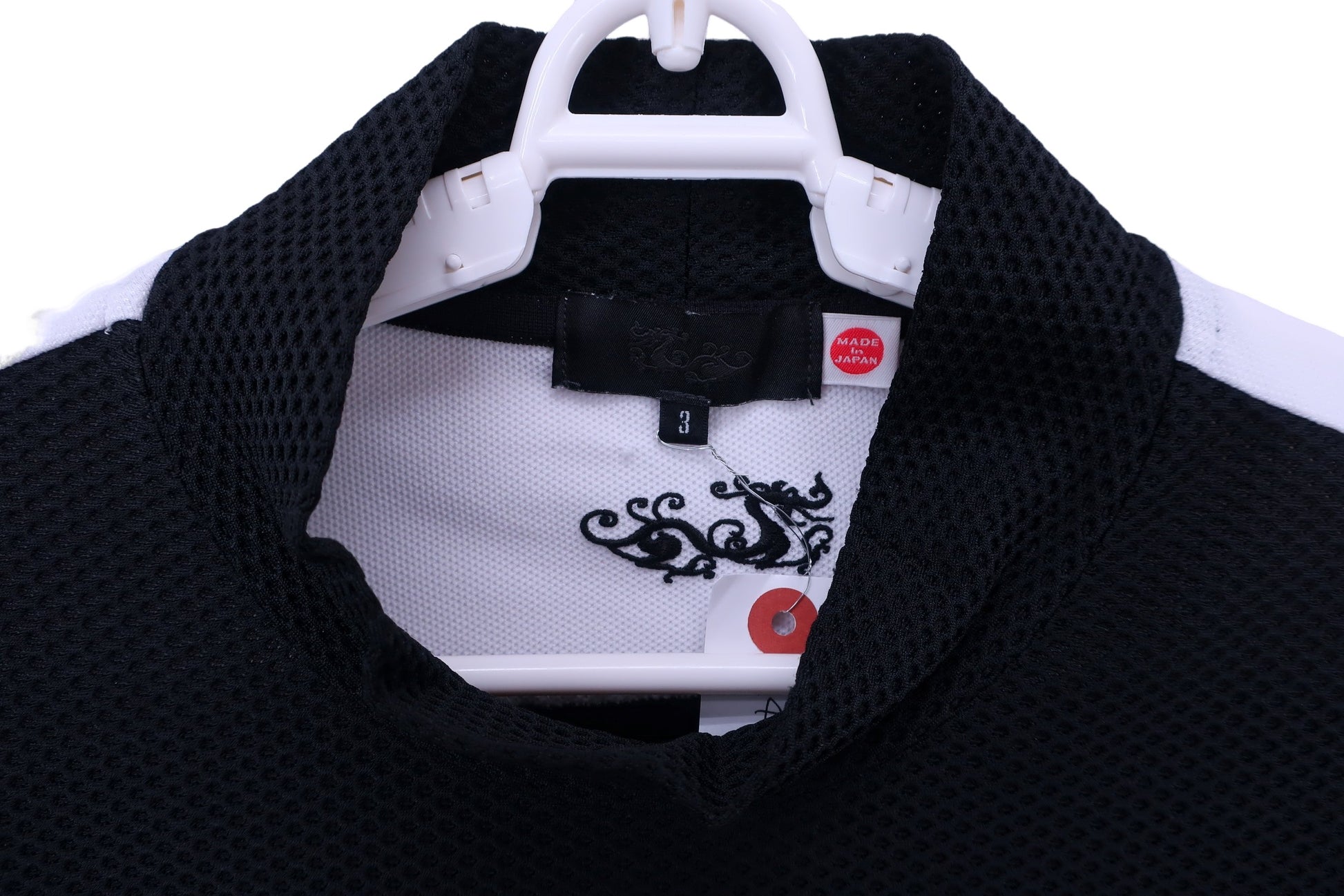 Dance With Dragon(ダンスウィズドラゴン) 長袖モックネックシャツ 黒白 メンズ 3 D1-112120 A-2