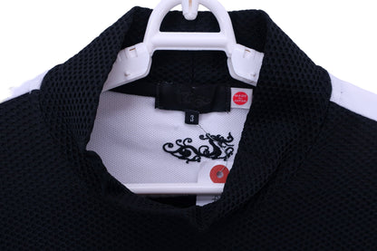 Dance With Dragon(ダンスウィズドラゴン) 長袖モックネックシャツ 黒白 メンズ 3 D1-112120 A-2