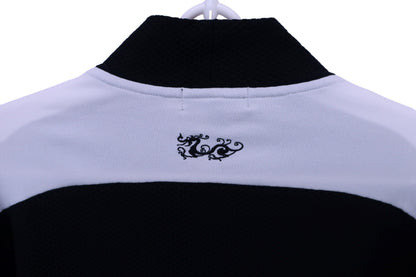 Dance With Dragon(ダンスウィズドラゴン) 長袖モックネックシャツ 黒白 メンズ 3 D1-112120 A-4