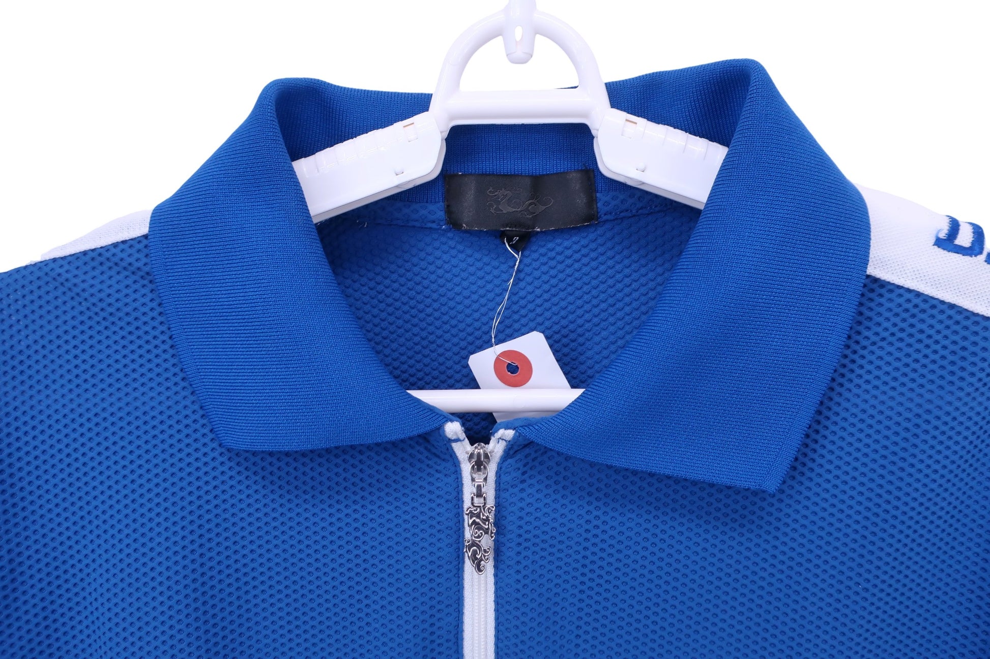 Dance With Dragon(ダンスウィズドラゴン) ハーフジップポロシャツ 青 メンズ 3 A-2