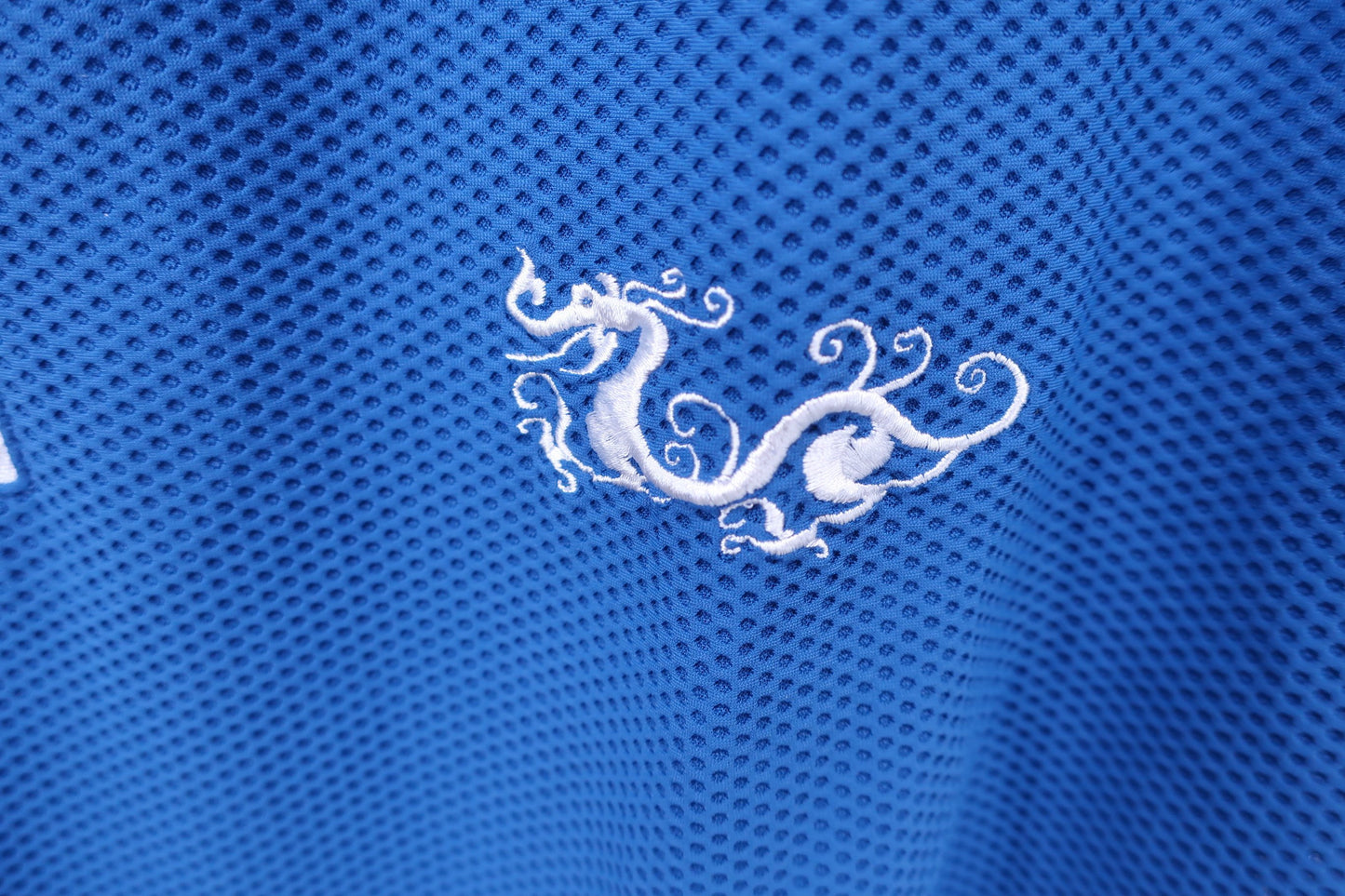 Dance With Dragon(ダンスウィズドラゴン) ハーフジップポロシャツ 青 メンズ 3 A-5