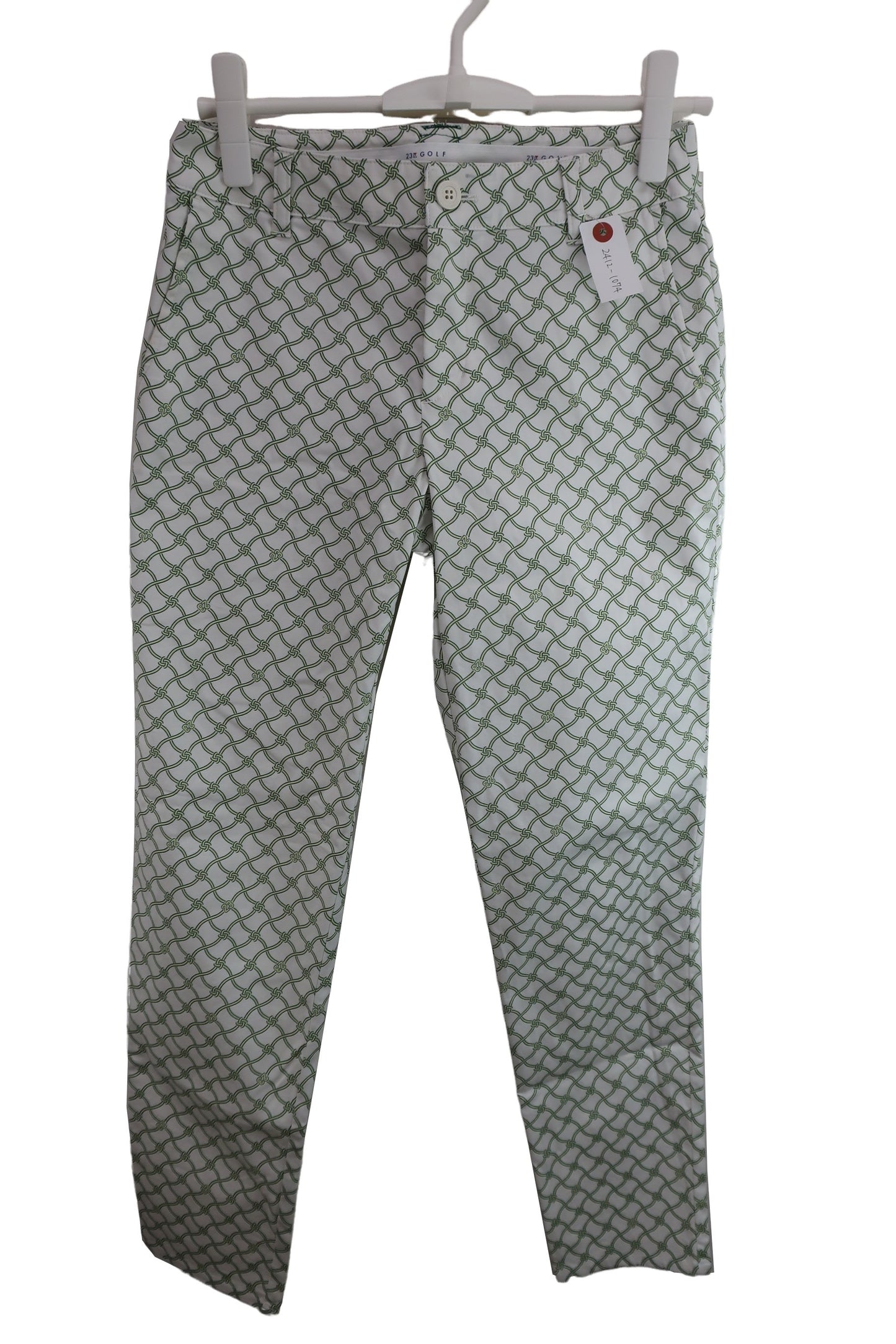 23区 GOLF(23区ゴルフ) パンツ 白緑総柄 レディース 61 A-1