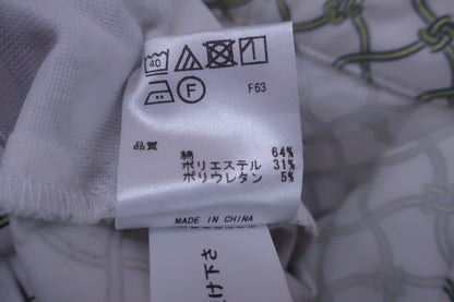 23区 GOLF(23区ゴルフ) パンツ 白緑総柄 レディース 61 A-5