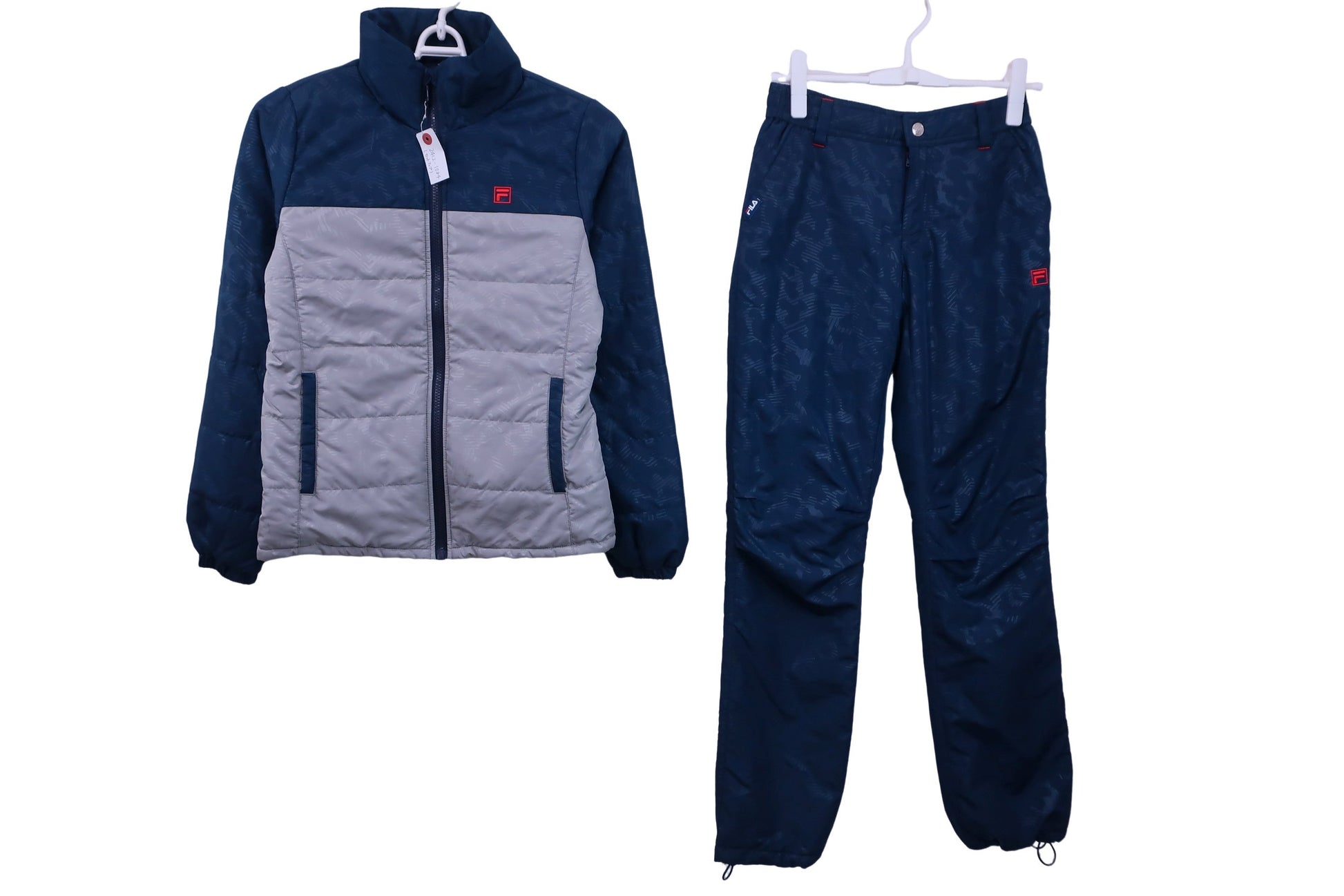FILA GOLF(フィラゴルフ) ジャケットパンツ上下セット ネイビーグレー レディース M A-1