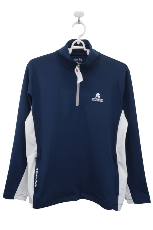 GARB(ガーブ) 長袖ジップアップシャツ ネイビー レディース L A