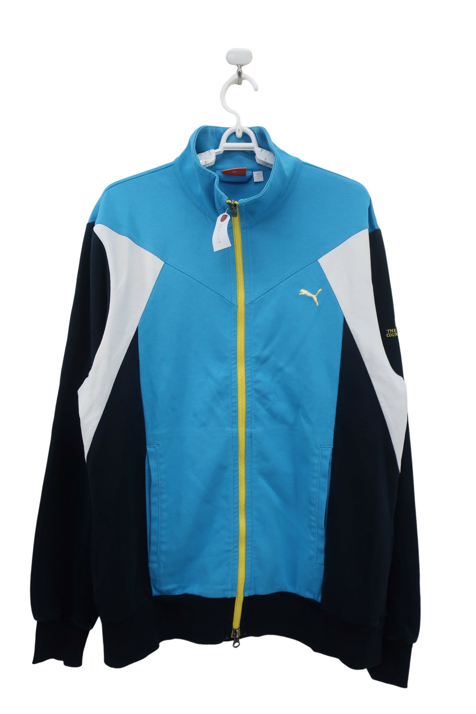 PUMA GOLF(プーマゴルフ) ジップアップトレーナー 水色黒 レディース US表記L B