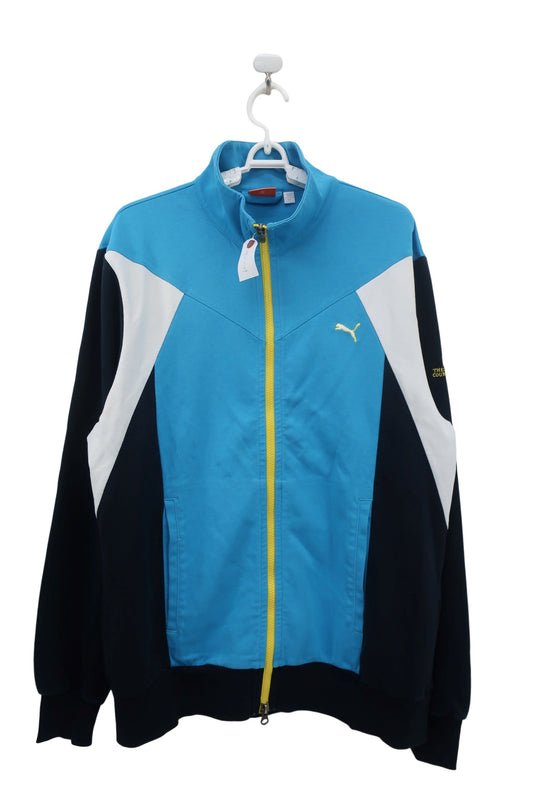 PUMA GOLF(プーマゴルフ) ジップアップトレーナー 水色黒 レディース US表記L B