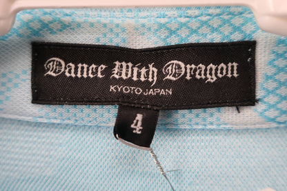 Dance With Dragon(ダンスウィズドラゴン) ポロシャツ 水色星柄 メンズ 4 D1-153304 B-3