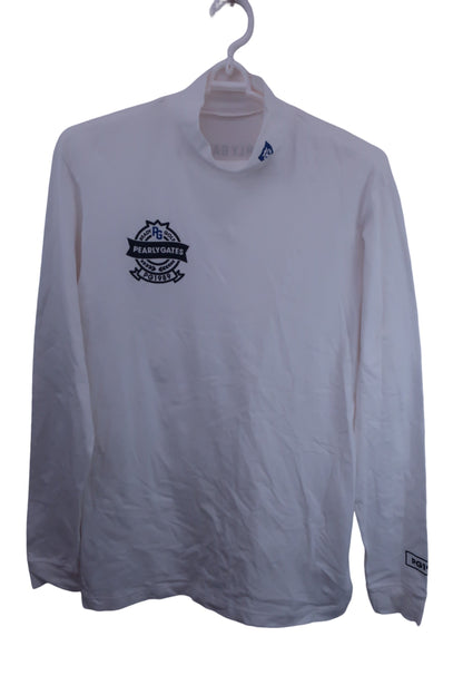 PEARLY GATES(パーリーゲイツ) 長袖モックネックシャツ 白 メンズ 6 053-9266801 A-1