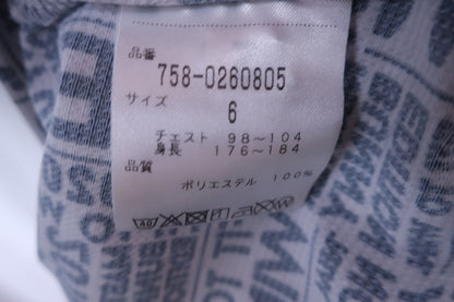 MASTER BUNNY EDITION(マスターバニーエディション) ハーフジップシャツ 白ブランドロゴ総柄 メンズ 6 758-0260805 A-5