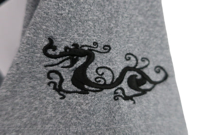 Dance With Dragon(ダンスウィズドラゴン) モックネックシャツ 黒白グレー メンズ 3 D1-185321 A-2