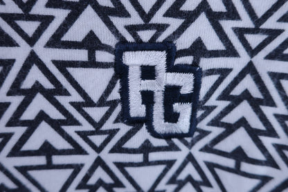 PEARLY GATES(パーリーゲイツ) 長袖モックネックシャツ 白黒総柄 メンズ 6 053-8266103 B-2