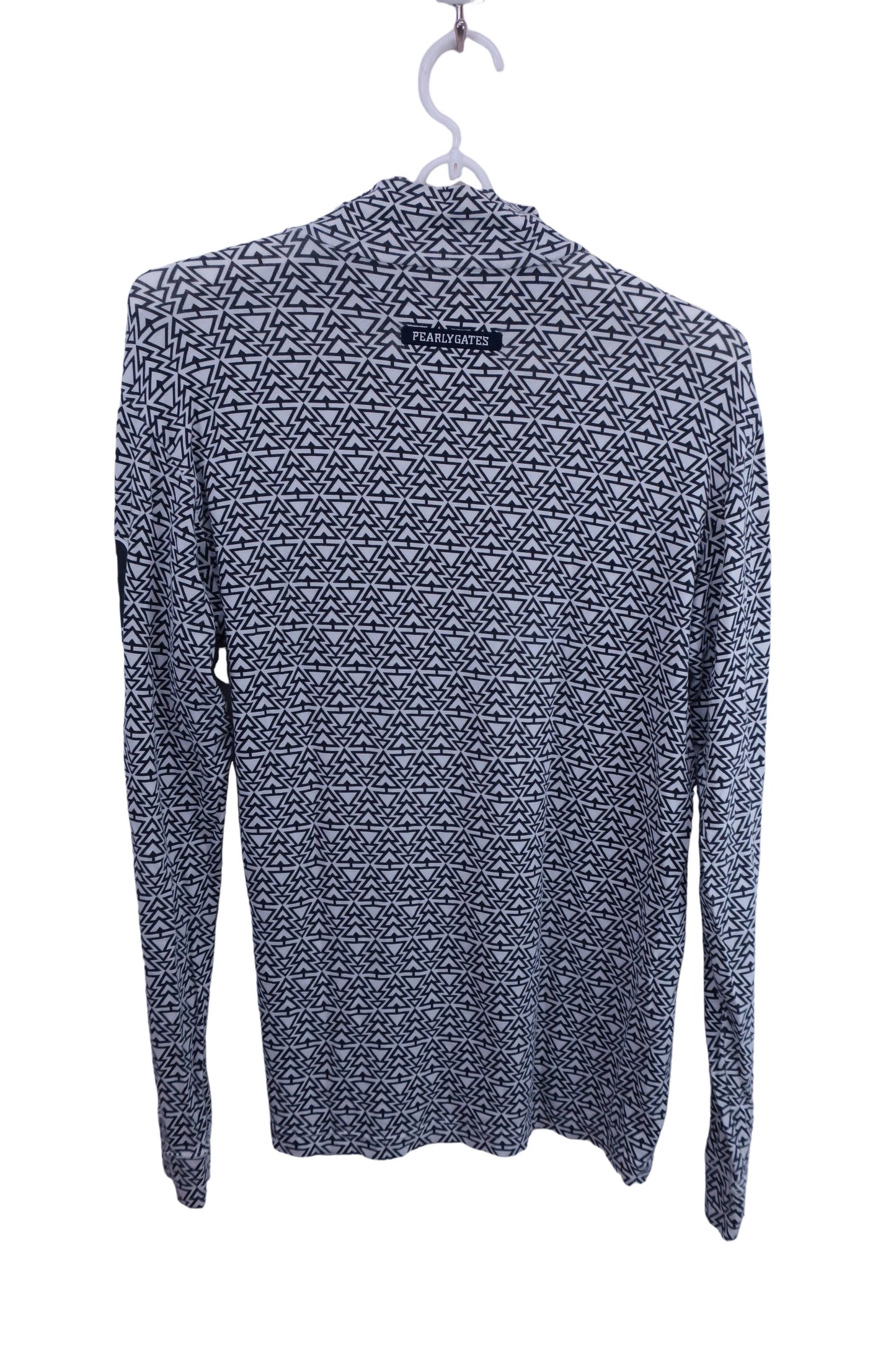 PEARLY GATES(パーリーゲイツ) 長袖モックネックシャツ 白黒総柄 メンズ 6 053-8266103 B-4