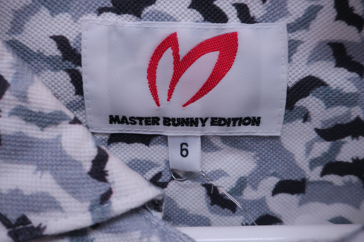 MASTER BUNNY EDITION(マスターバニーエディション) ポロシャツ 白黒グレーバットマン柄 メンズ 6 758-0260933 B-5