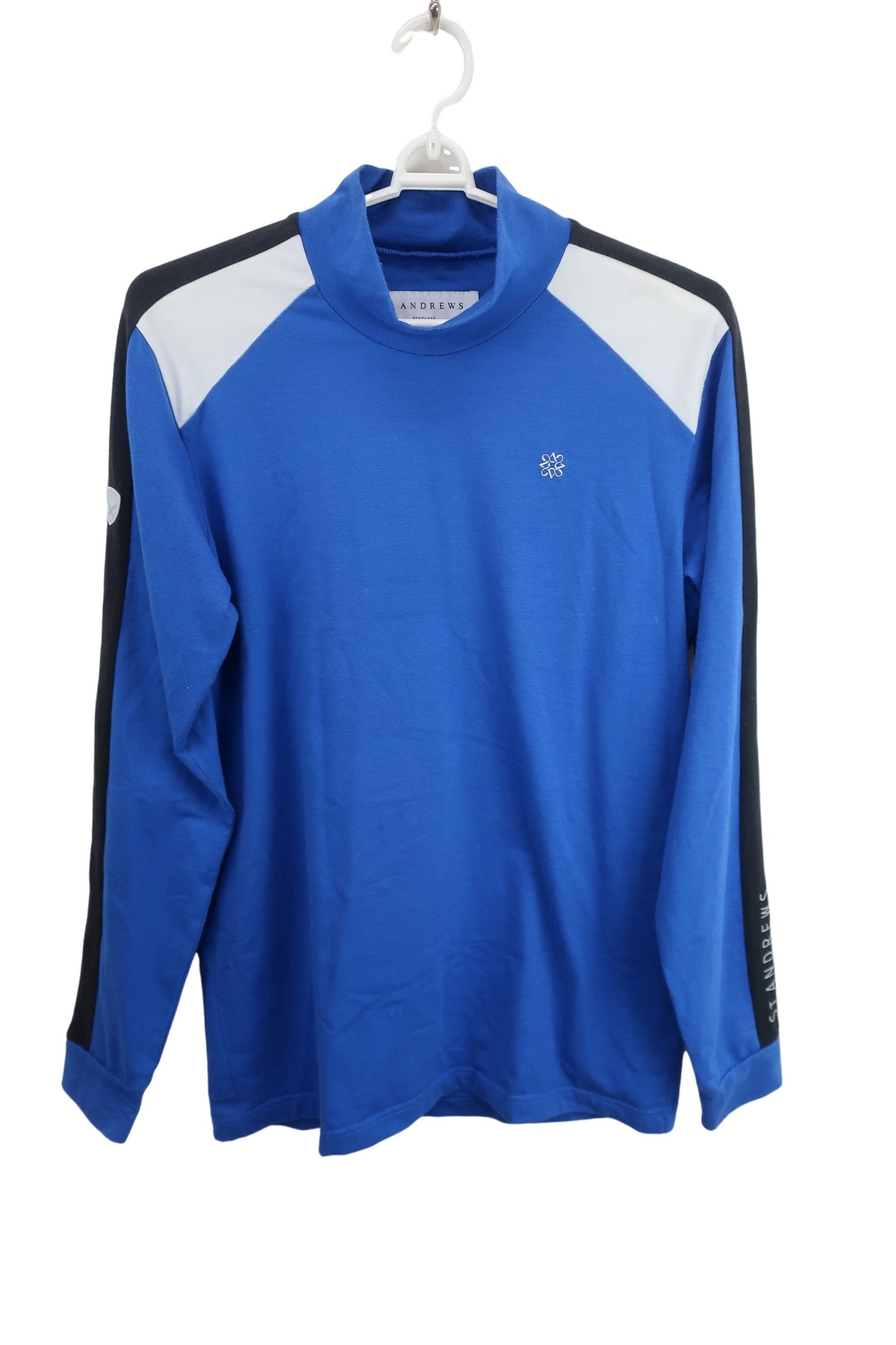 St ANDREWS(セントアンドリュース) 長袖モックネックシャツ 青 メンズ LL A-1