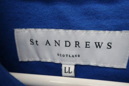 St ANDREWS(セントアンドリュース) 長袖モックネックシャツ 青 メンズ LL A-3
