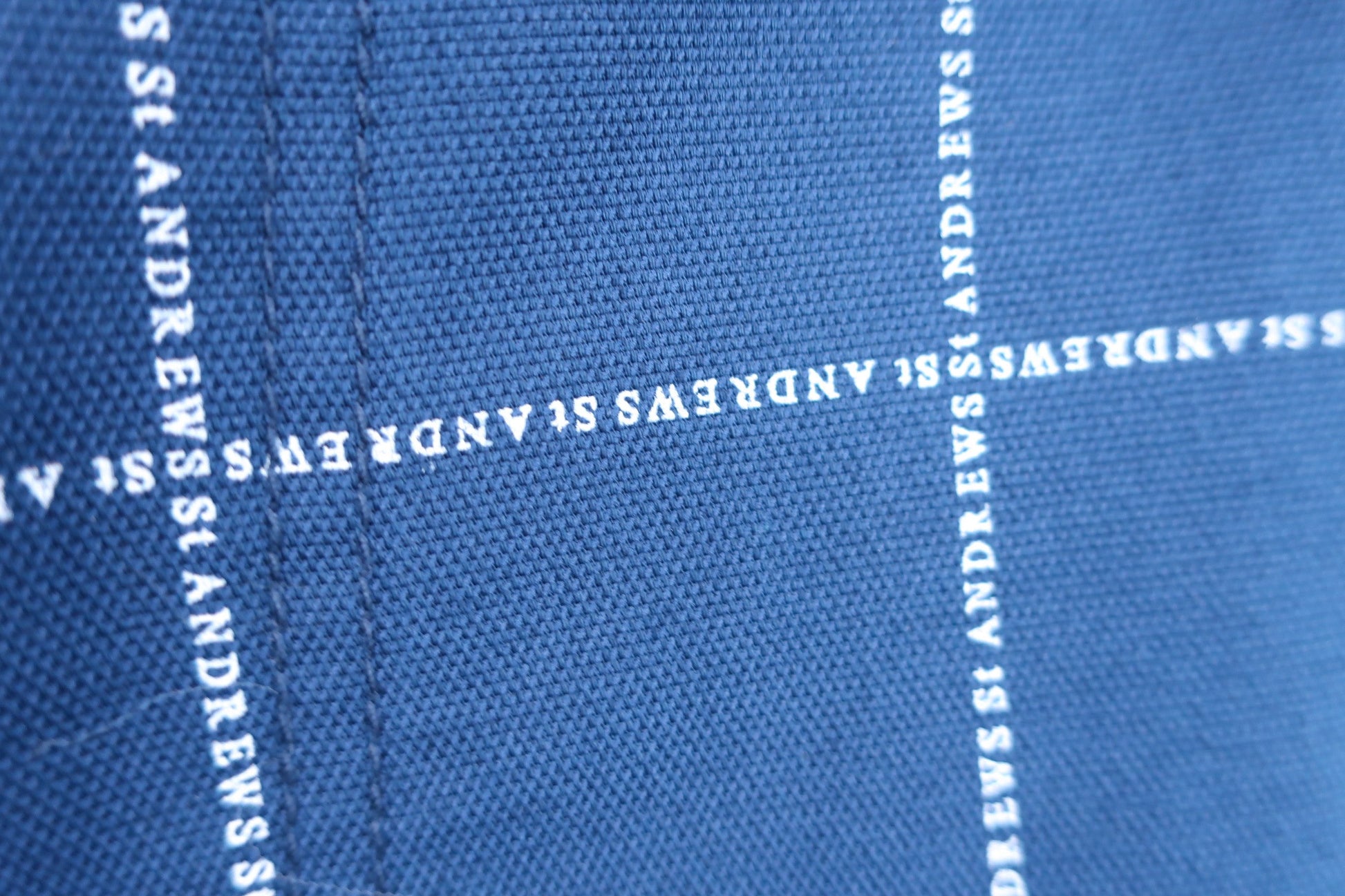 St ANDREWS(セントアンドリュース) パンツ ネイビー白ロゴ文字柄 メンズ LL 042-0131453 A-5
