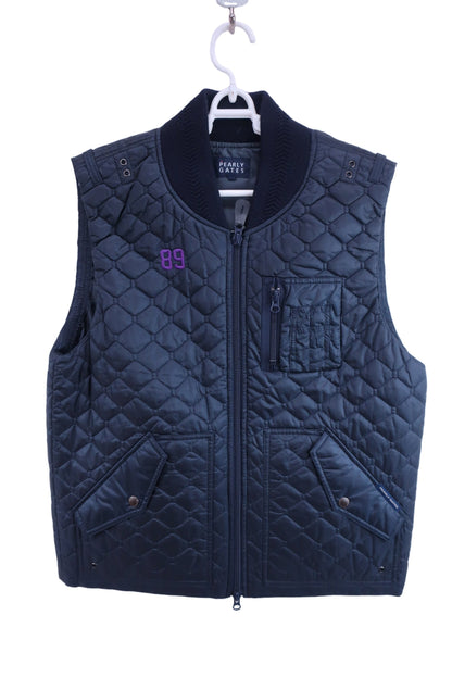 PEARLY GATES(パーリーゲイツ) ダウンベスト ネイビー メンズ 5 053-258933 A-1