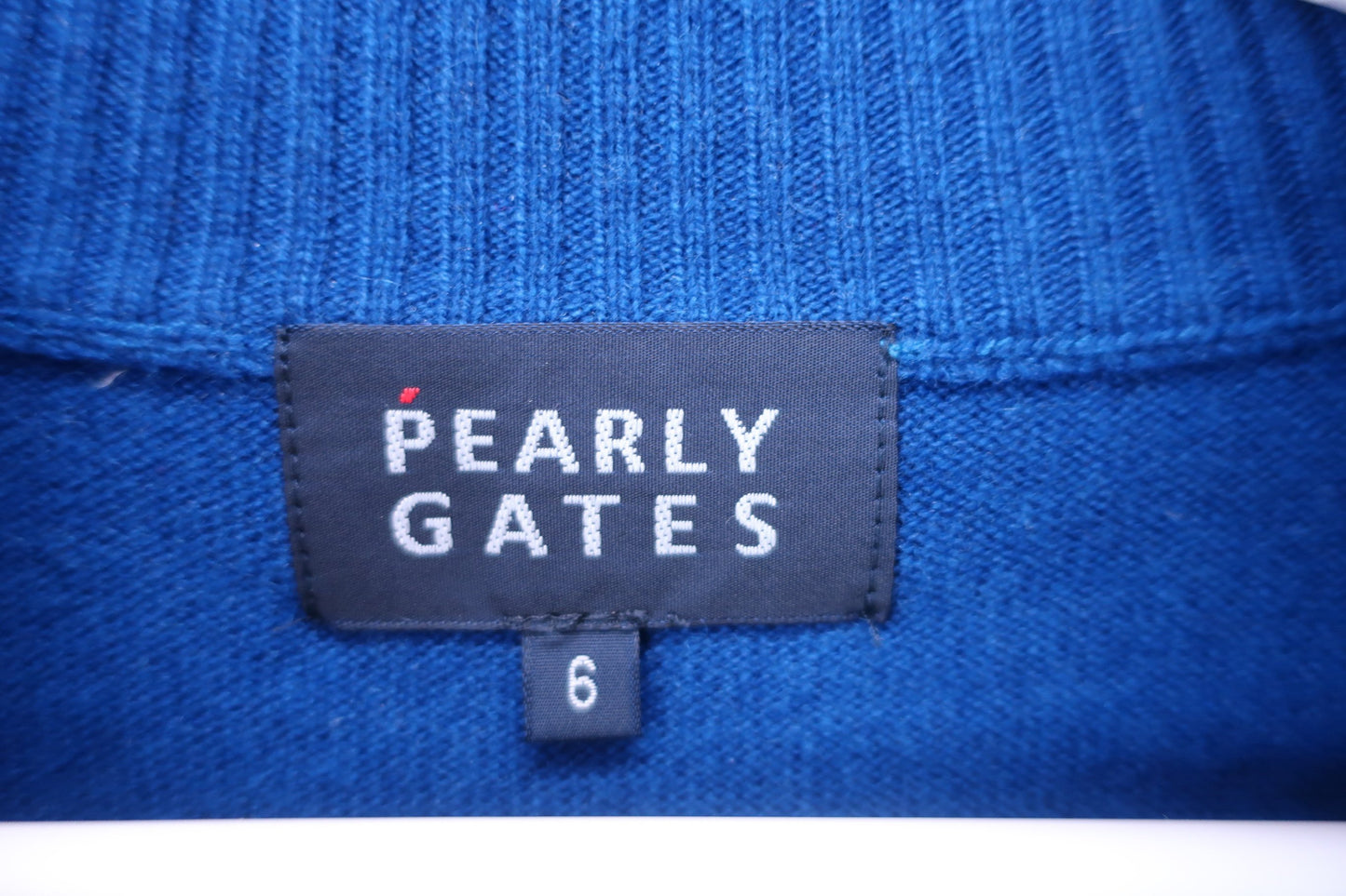 PEARLY GATES(パーリーゲイツ) ハーフジップセーター 青 メンズ 6 053-8170195 A-3