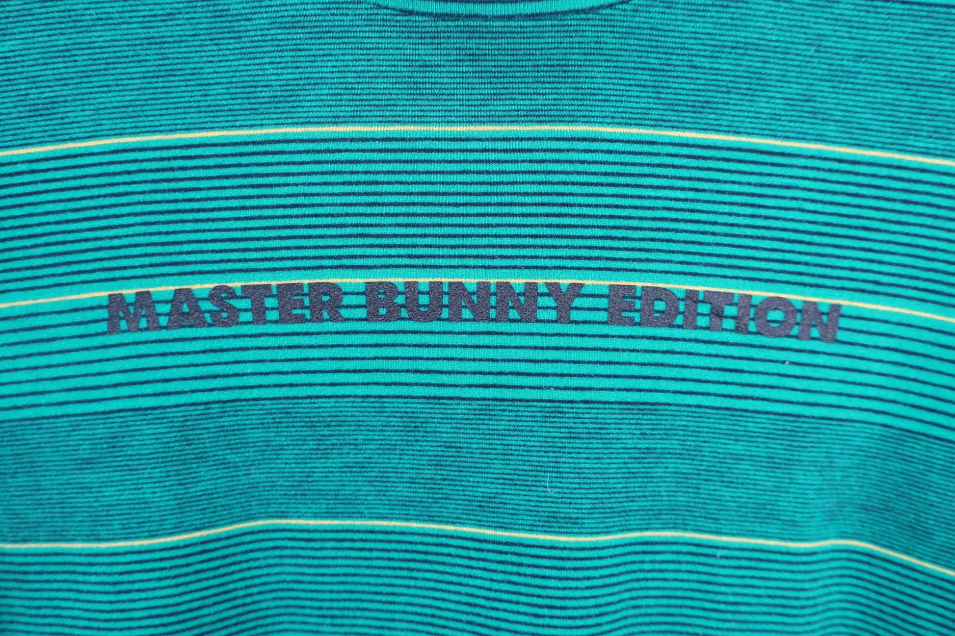 MASTER BUNNY EDITION(マスターバニーエディション) 長袖ハイネックシャツ 緑ボーダー メンズ 5 158-266003 A-3