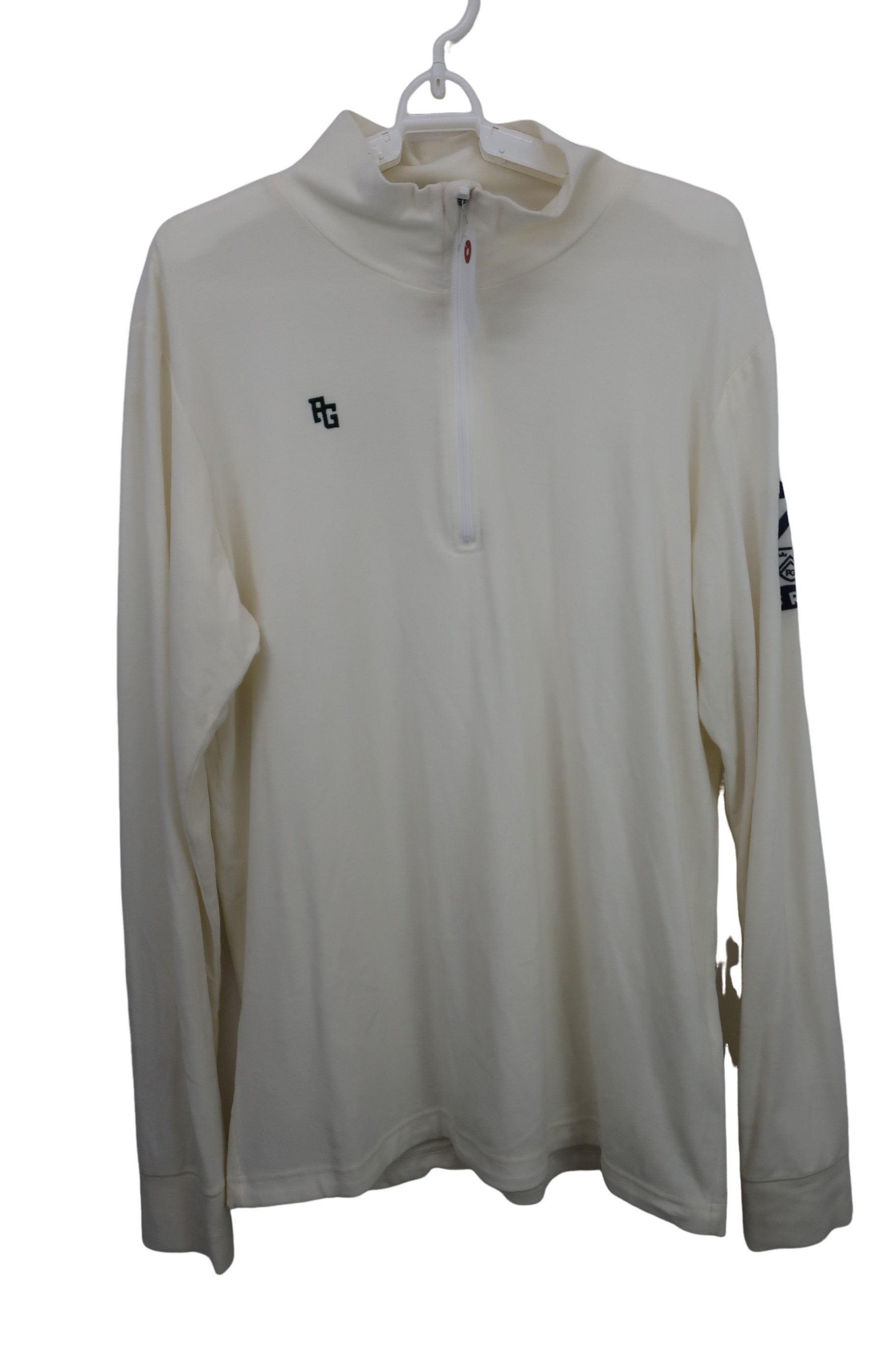 PEARLY GATES(パーリーゲイツ) ハーフジップシャツ 白 メンズ 6 053-9166105 A-1