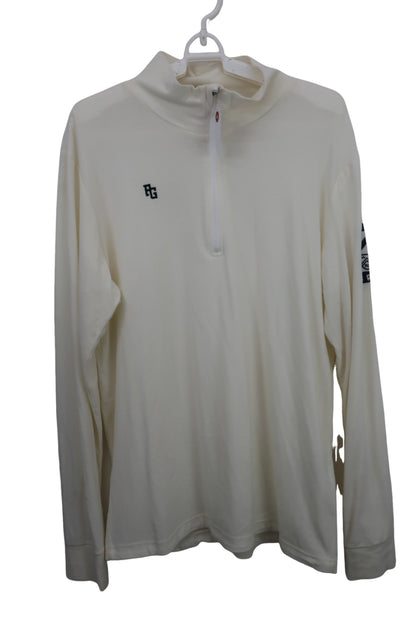 PEARLY GATES(パーリーゲイツ) ハーフジップシャツ 白 メンズ 6 053-9166105 A-1