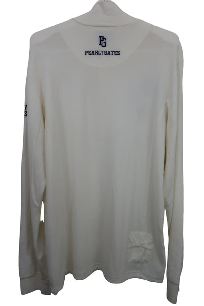 PEARLY GATES(パーリーゲイツ) ハーフジップシャツ 白 メンズ 6 053-166007 A-5