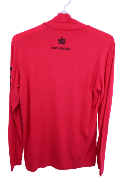 PEARLY GATES(パーリーゲイツ) 長袖モックネックシャツ ピンク メンズ 5 053-6166011 A-4