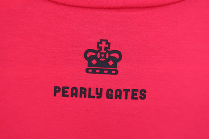 PEARLY GATES(パーリーゲイツ) 長袖モックネックシャツ ピンク メンズ 5 053-6166011 A-5