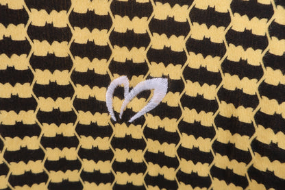 MASTER BUNNY EDITION(マスターバニーエディション) 長袖モックネックシャツ 黄色総柄 メンズ 5 158-9266931 A-2