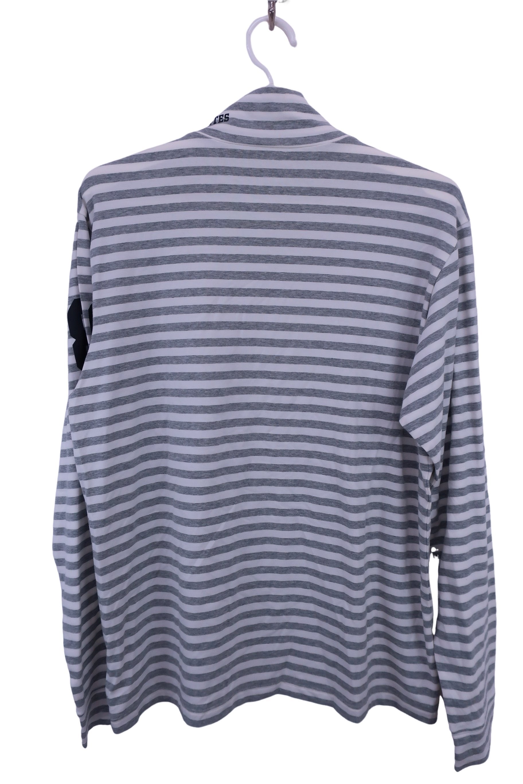 PEARLY GATES(パーリーゲイツ) 長袖モックネックシャツ 白グレーボーダー メンズ 6 053-966157 N-5