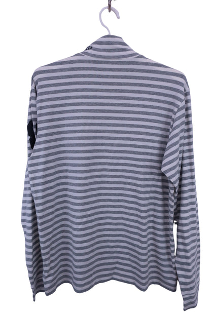 PEARLY GATES(パーリーゲイツ) 長袖モックネックシャツ 白グレーボーダー メンズ 6 053-966157 N-5