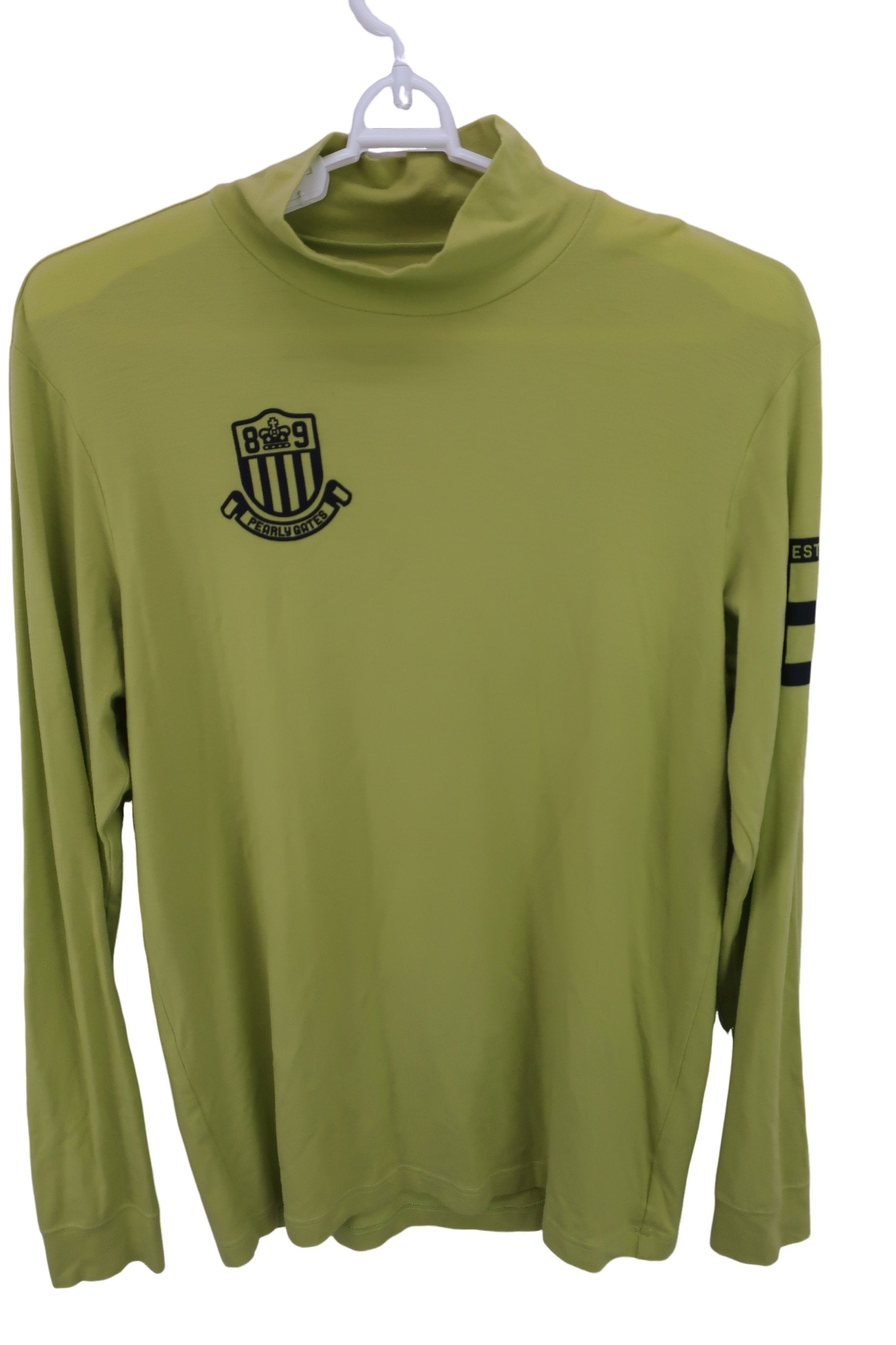 PEARLY GATES(パーリーゲイツ) 長袖モックネックシャツ 黄緑 メンズ 5 053-6166011 B-1