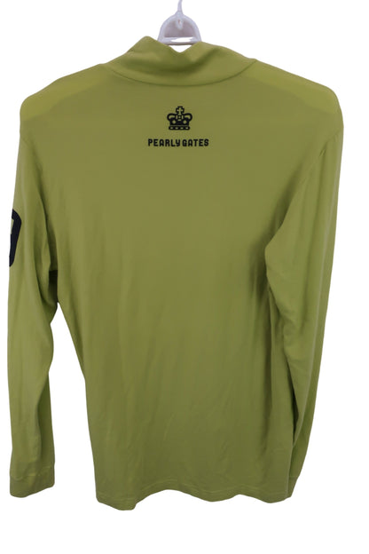 PEARLY GATES(パーリーゲイツ) 長袖モックネックシャツ 黄緑 メンズ 5 053-6166011 B-4