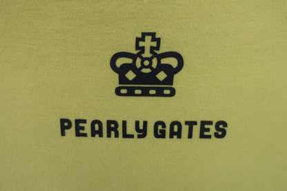 PEARLY GATES(パーリーゲイツ) 長袖モックネックシャツ 黄緑 メンズ 5 053-6166011 B-5
