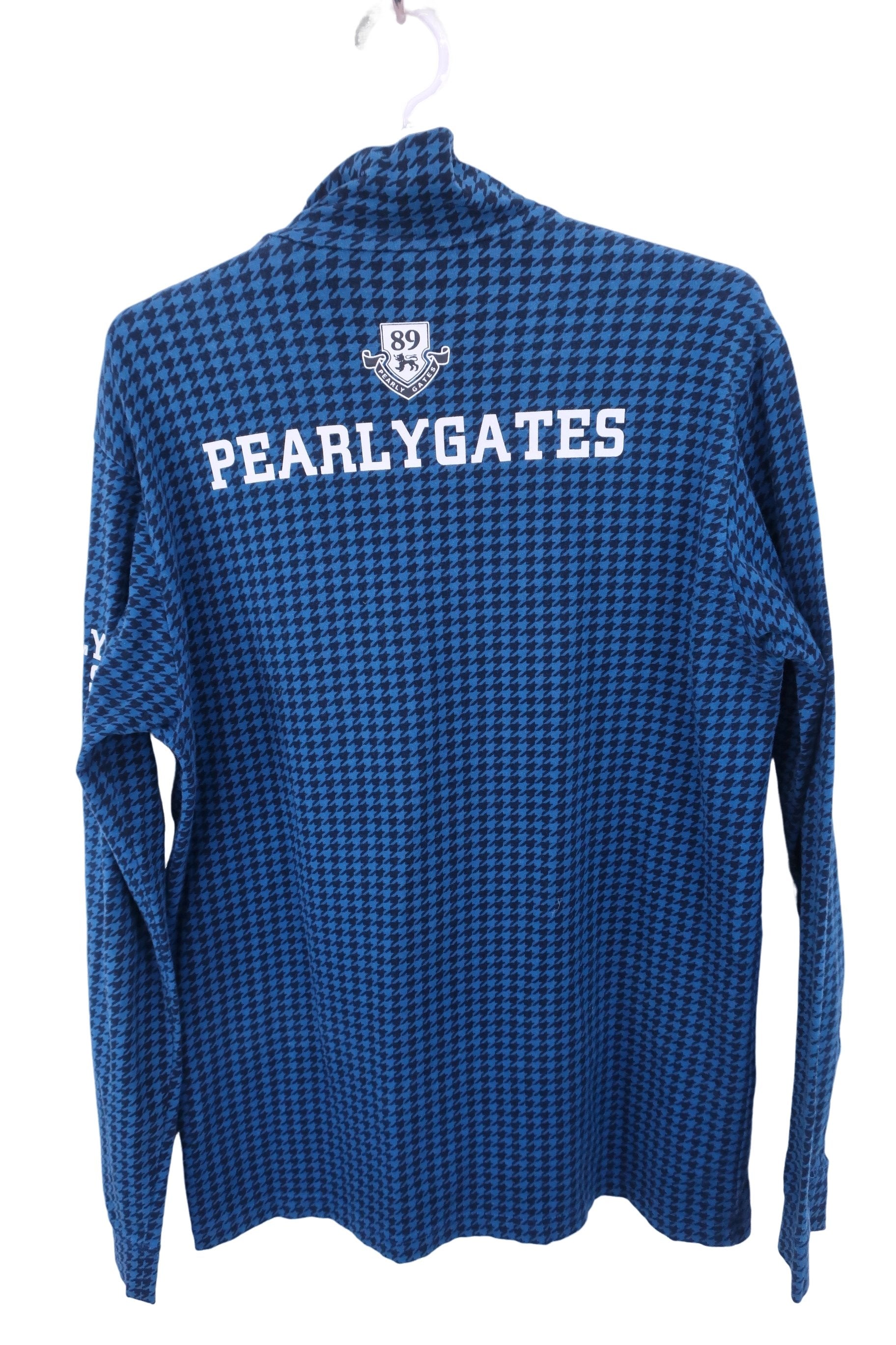 PEARLY GATES(パーリーゲイツ) 長袖ハーフジップシャツ 青黒千鳥格子柄 メンズ 6 053-266914 B-4