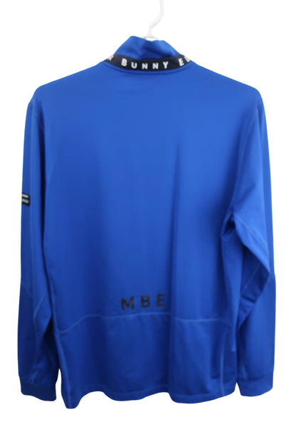 MASTER BUNNY EDITION(マスターバニーエディション) 長袖ハーフジップシャツ 青 メンズ 6 758-0266003 A-5