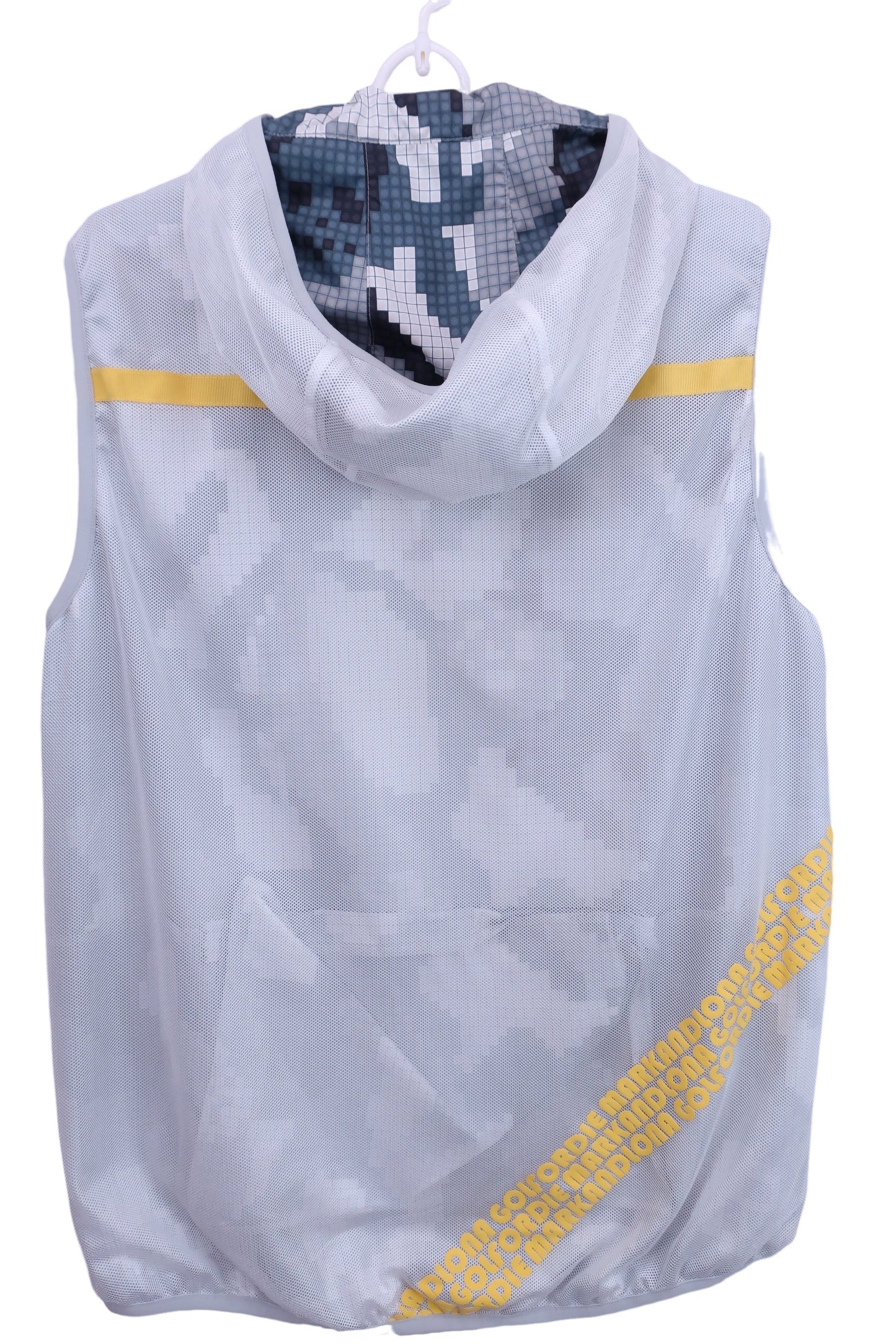 MARK&LONA(マークアンドロナ) リバーシブルベスト 白グレー黒総柄 メンズ 48 MLM-OA-AD05 A-5