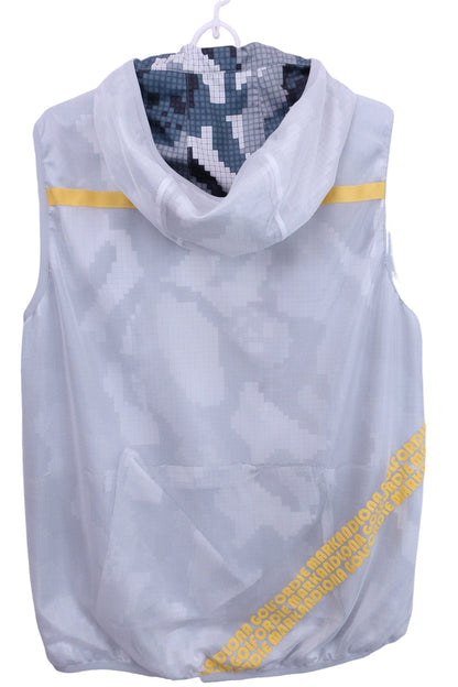 MARK&LONA(マークアンドロナ) リバーシブルベスト 白グレー黒総柄 メンズ 48 MLM-OA-AD05 A-5