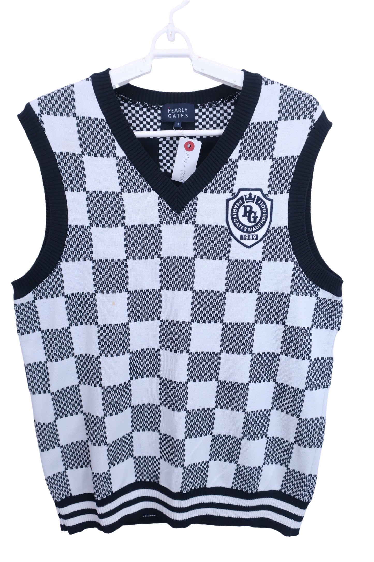 PEARLY GATES(パーリーゲイツ) ベスト 白黒 メンズ 4 053-9173201 B-1
