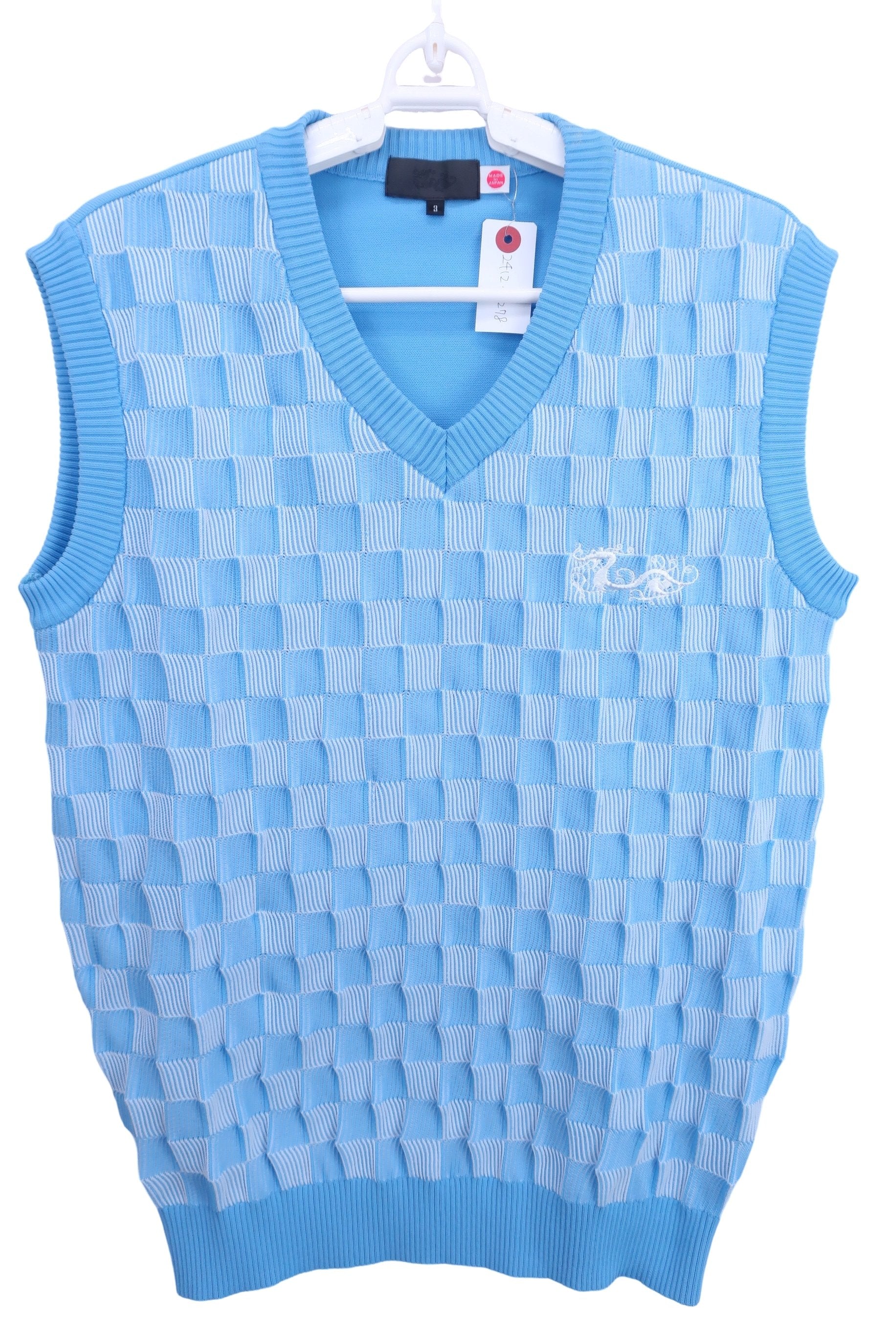 Dance With Dragon(ダンスウィズドラゴン) ベスト 水色白 メンズ 3 D1-642700 A-1