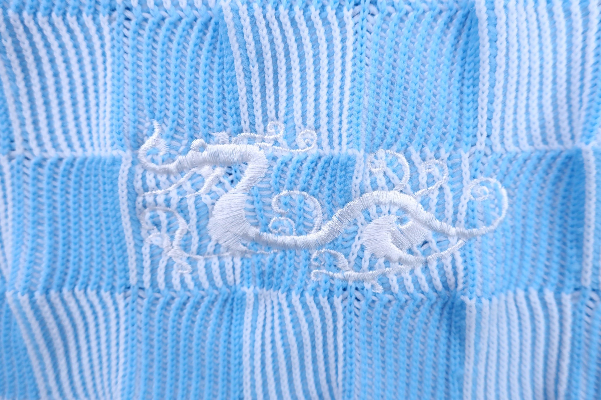 Dance With Dragon(ダンスウィズドラゴン) ベスト 水色白 メンズ 3 D1-642700 A-2