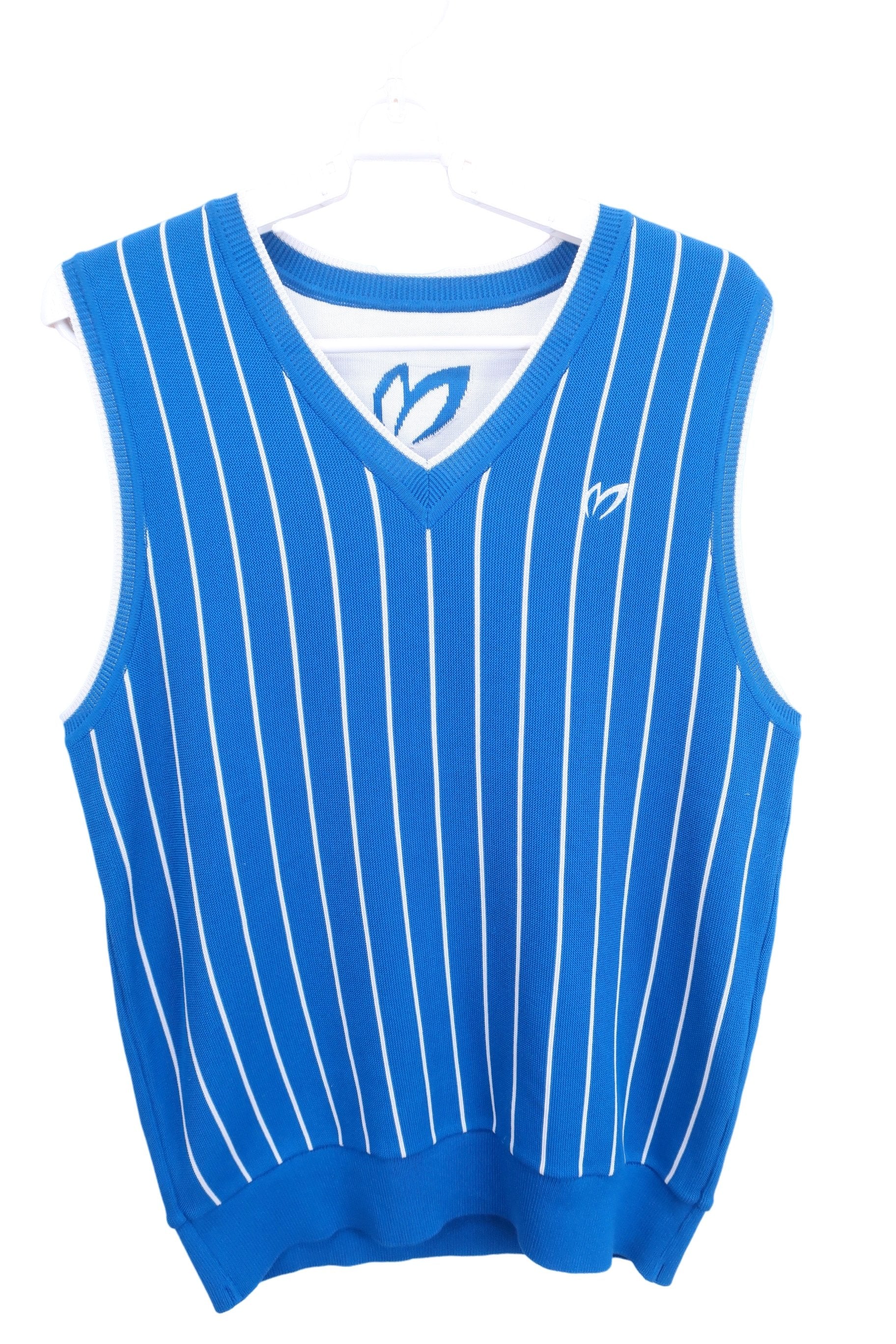 MASTER BUNNY EDITION(マスターバニーエディション) ベスト 青白ストライプ メンズ 5 158-6173301 A-1