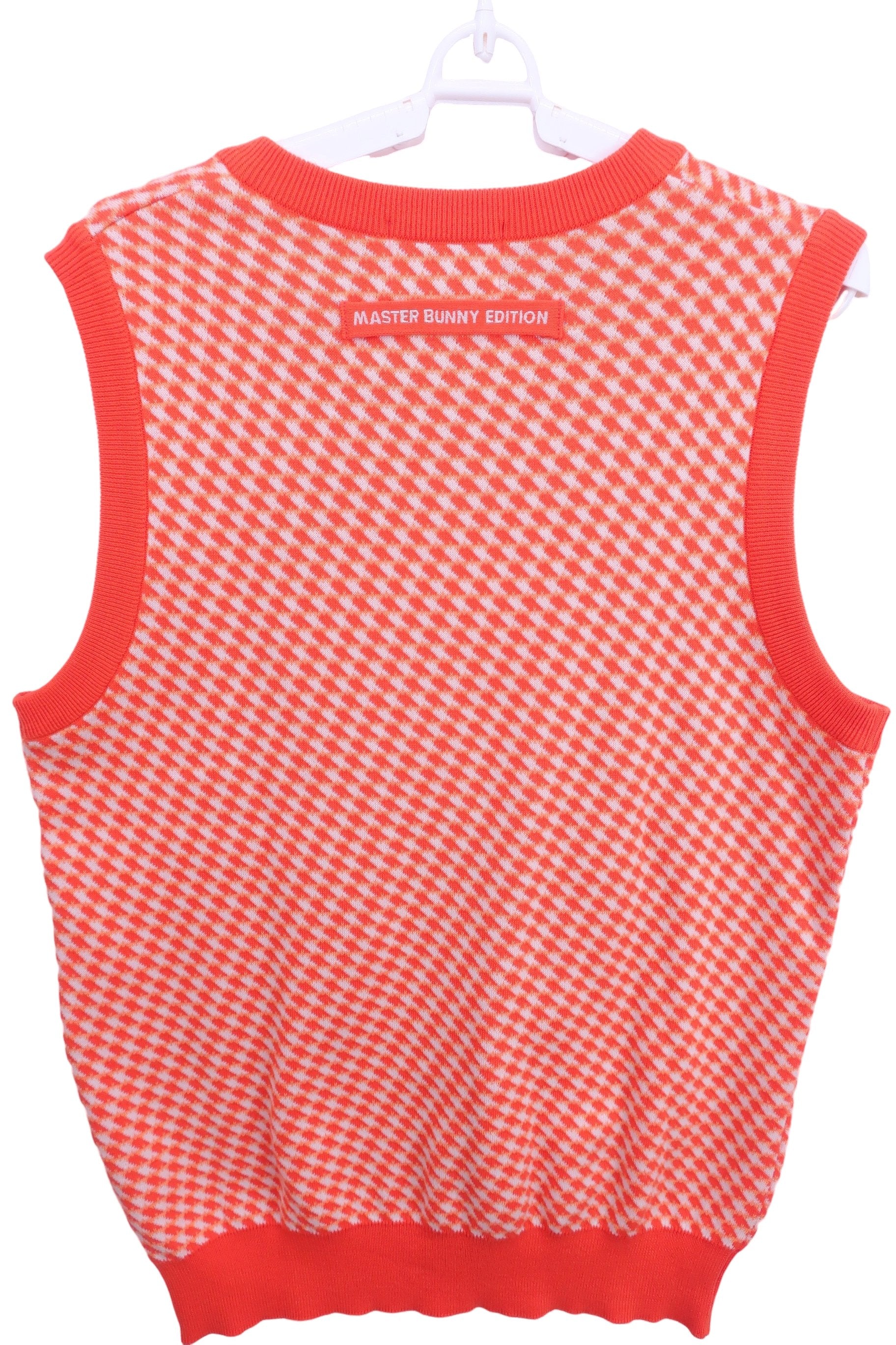 MASTER BUNNY EDITION(マスターバニーエディション) ベスト オレンジ千鳥格子柄 メンズ 4 158-7173303 A-4