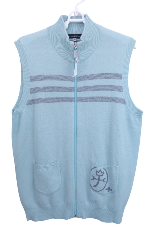 CASTELBAJAC(カステルバジャック) ジップアップベスト 薄緑 メンズ 46 A-1