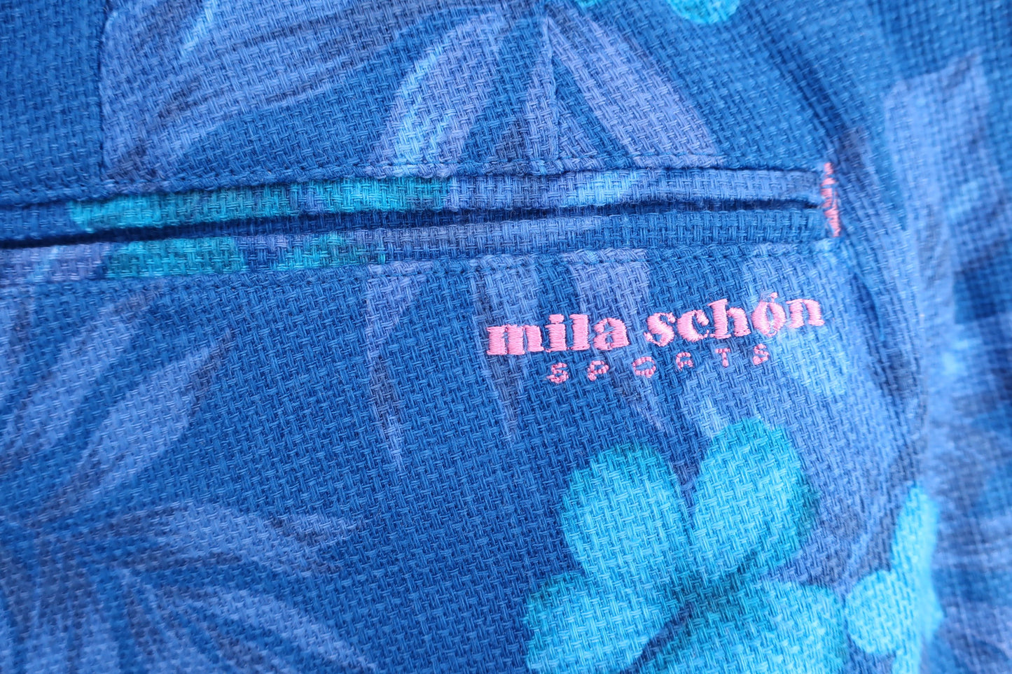 mila schon(ミラ・ショーン) ハーフパンツ 青総柄 メンズ 50 A-5