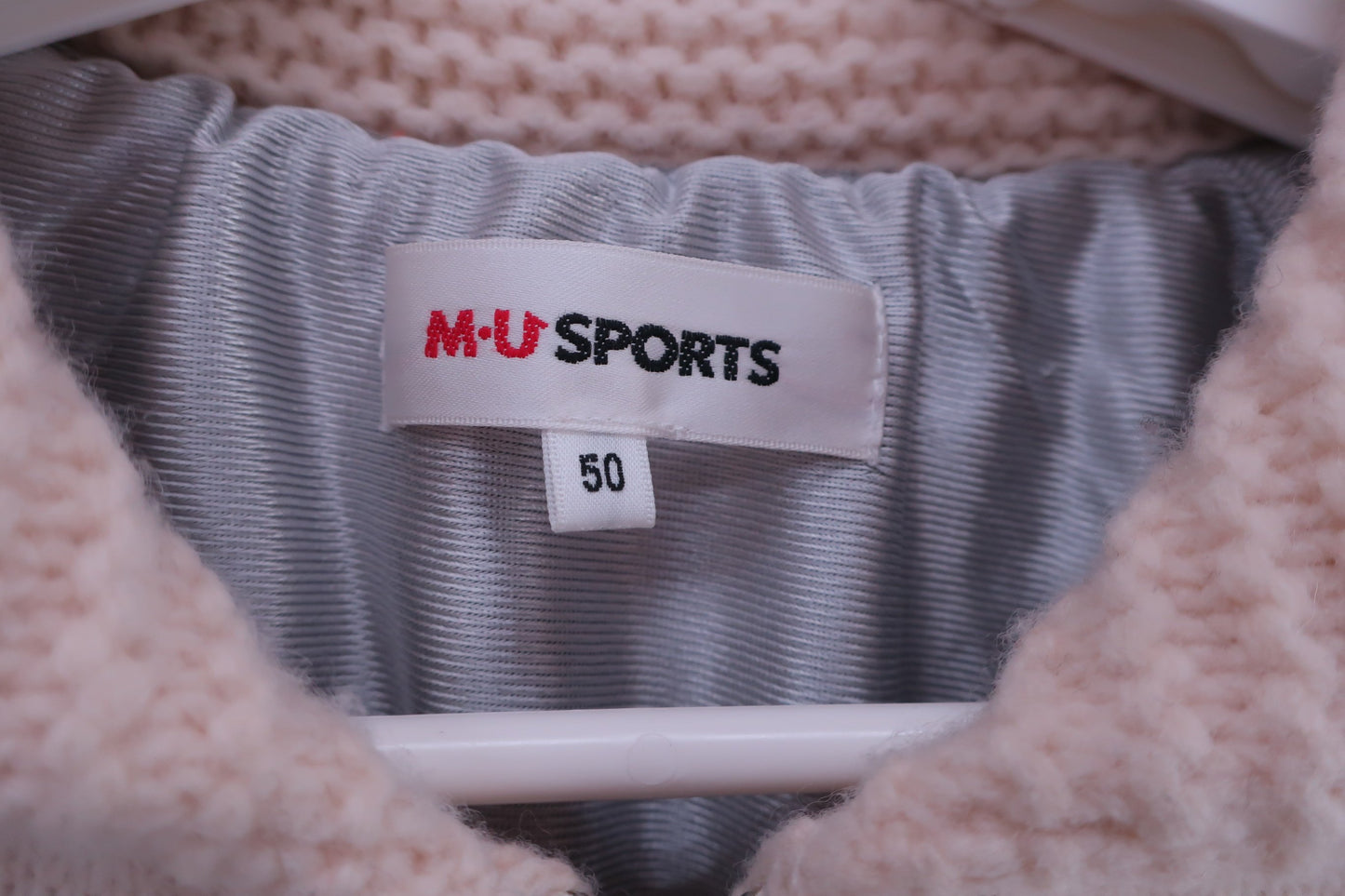 M.U SPORTS(エムユースポーツ) ジップアップセーター 白黒 メンズ 50 B-2