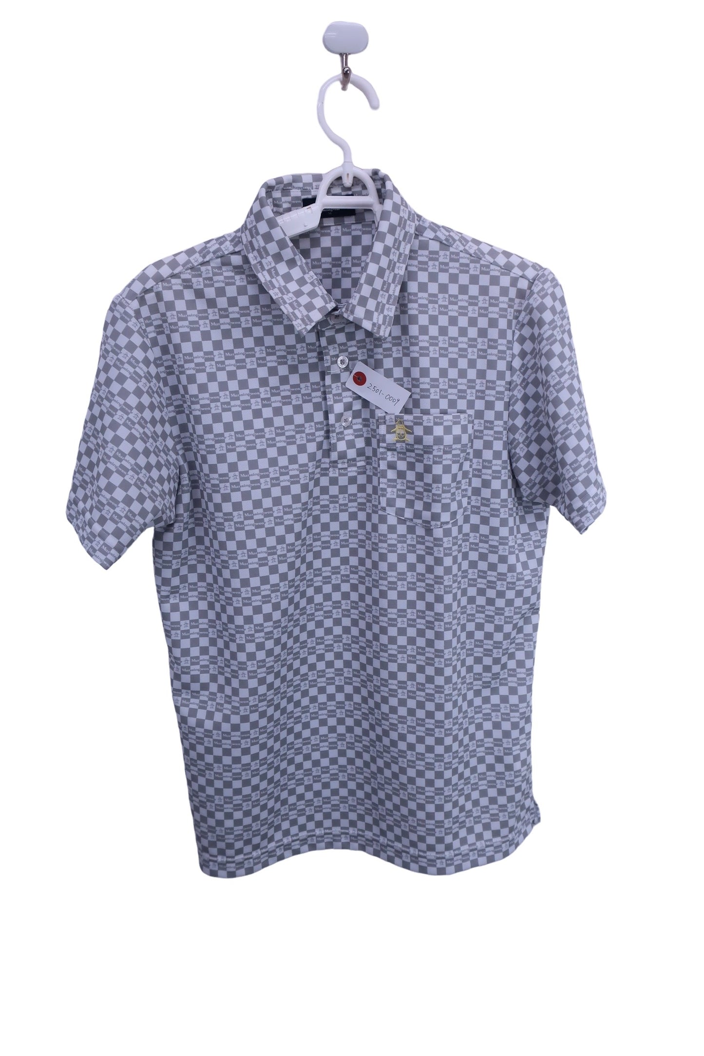 Munsingwear(マンシングウェア) ポロシャツ 白グレー メンズ M A-1