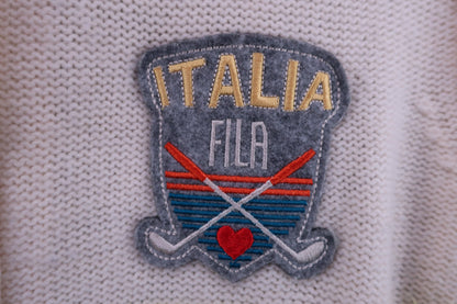 FILA GOLF(フィラゴルフ) ニットパーカー 白 レディース L B-2