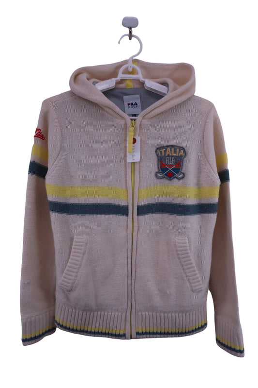 FILA GOLF(フィラゴルフ) ニットパーカー 白 レディース L B-1